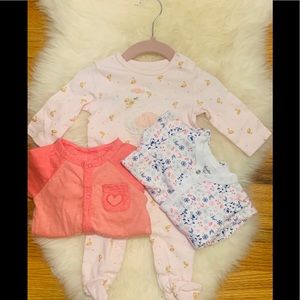 Girls 3M Footsies (3-Count)